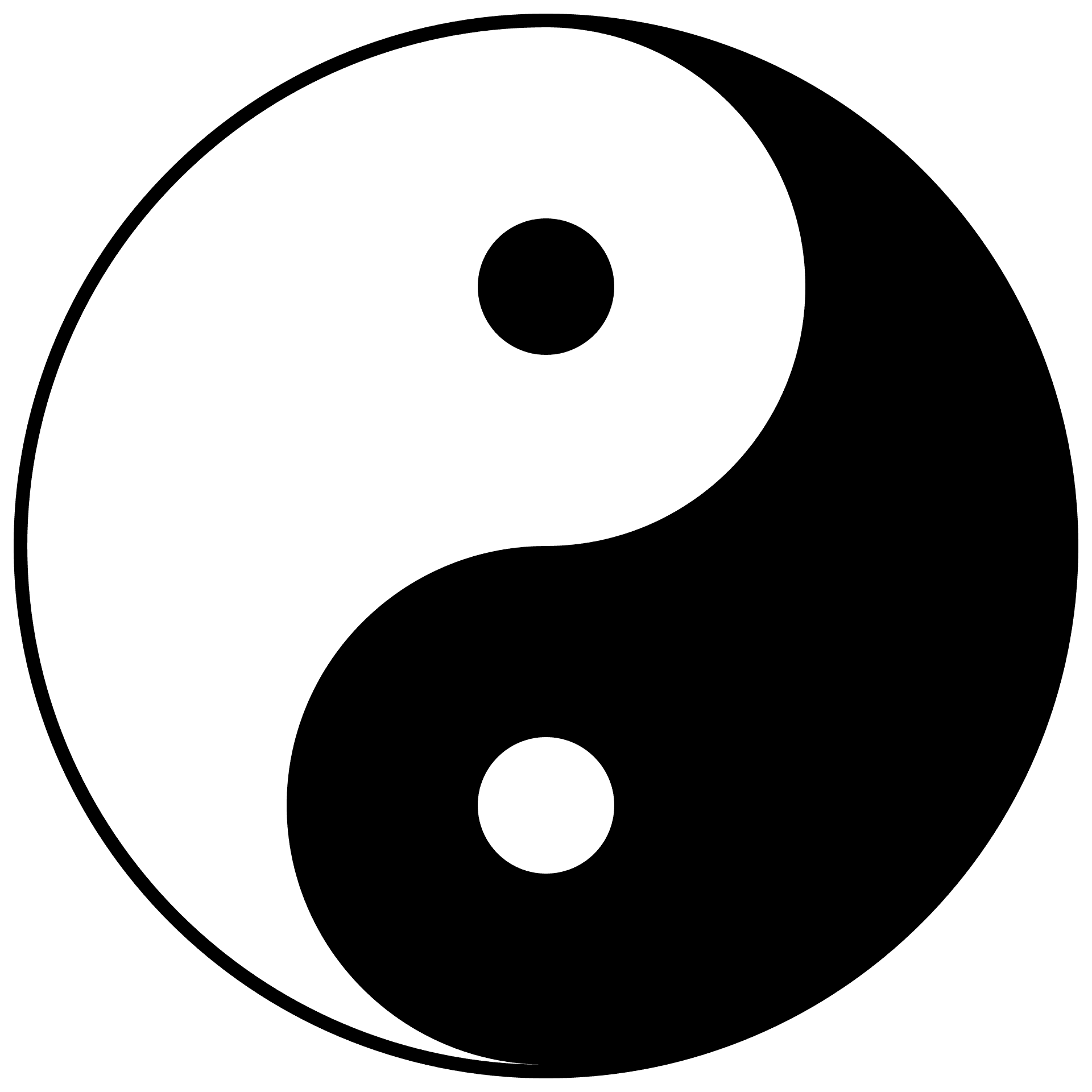 Symbole du yin et du yang, principe fondamental du feng shui et de la philosophie chinoise.