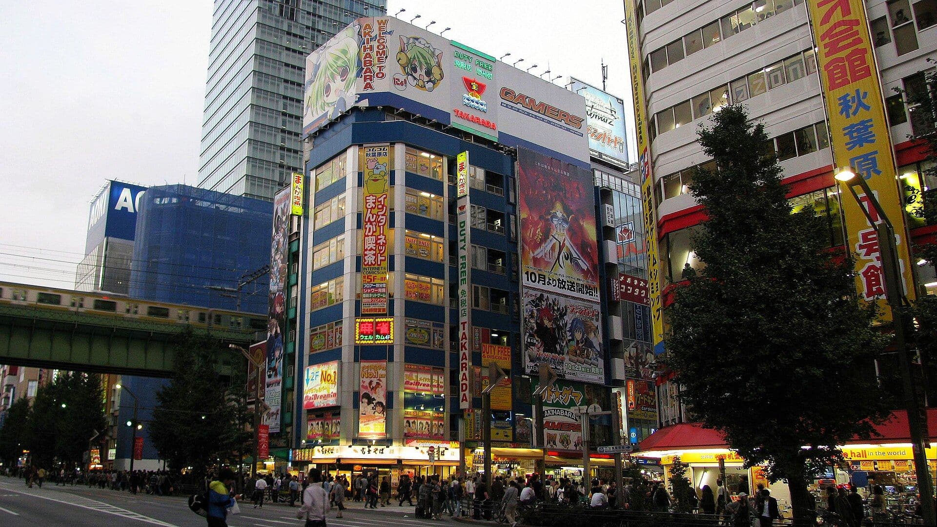 Rue d'Akihabara, quartier de Tokyo où se vendent les visual novels.