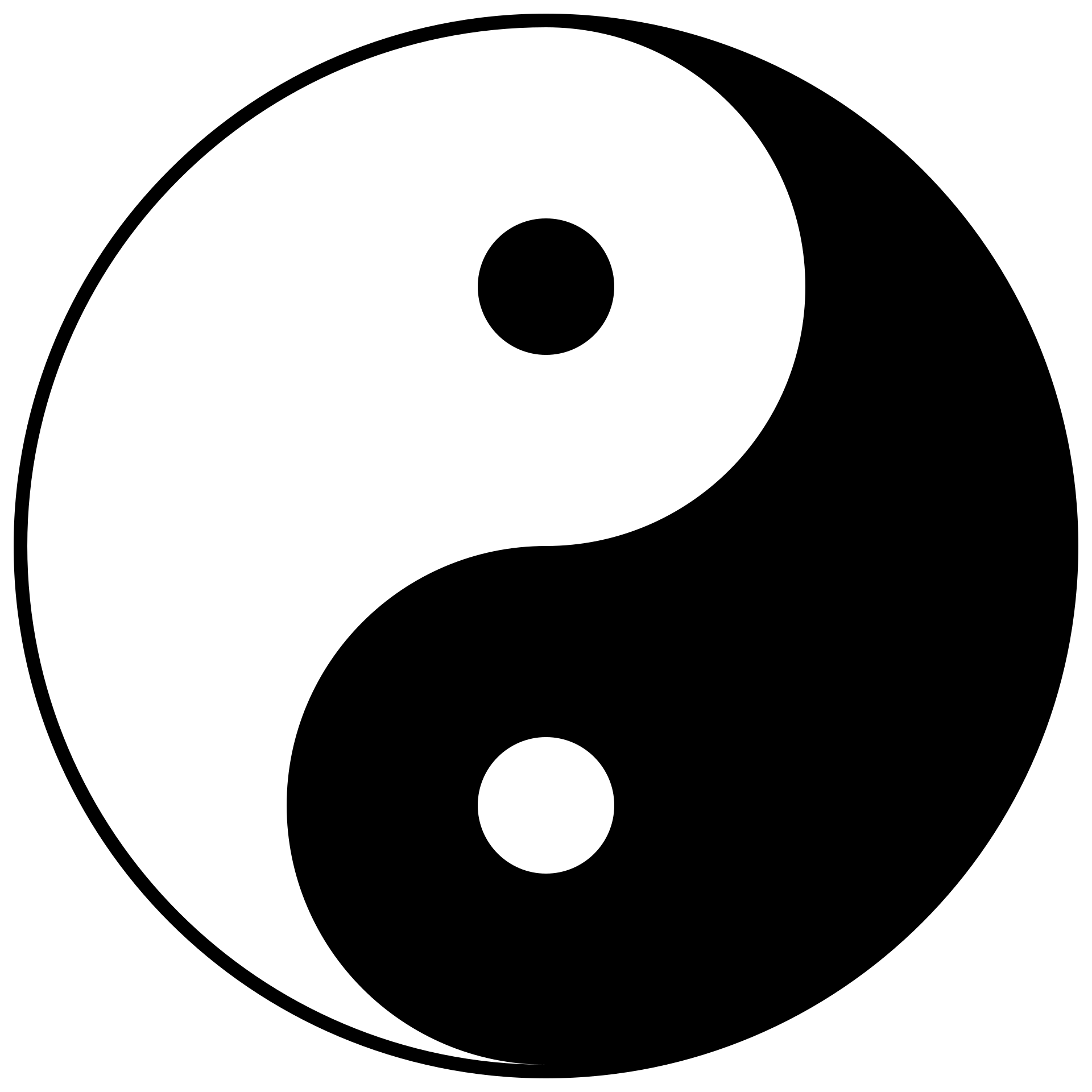 Symbole du yin et du yang, principe fondamental du feng shui et de la philosophie chinoise.