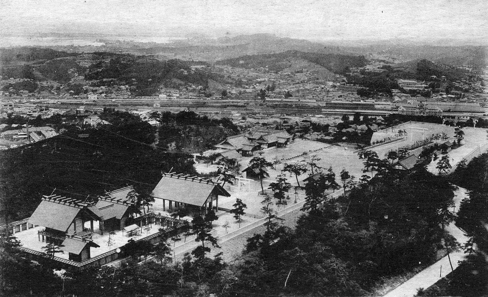 The Chōsen Shinto shrine (Chōsen Jingū) overlooking Seoul, imposed on Koreans under Japanese colonial rule